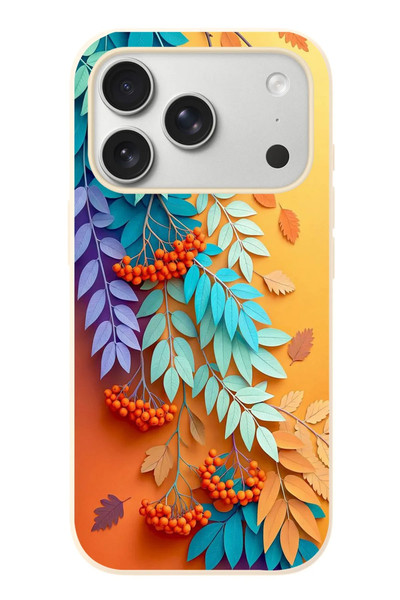 Le Balvo iPhone 17 Pro Uyumlu Pastoral Çicekler Baskılı Silikon Kılıf