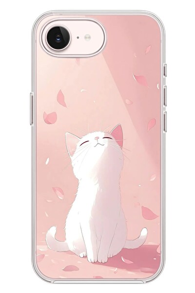 Le Balvo iPhone 17e Uyumlu Minnoş Kedi Baskılı Silikon Kılıf