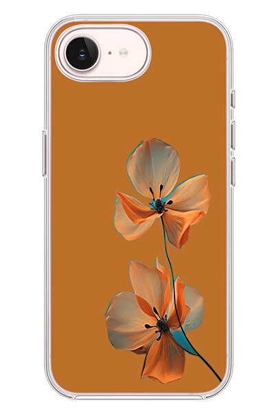 Le Balvo iPhone 17e Uyumlu Hibüskus Çiçeği Baskılı Silikon Kılıf