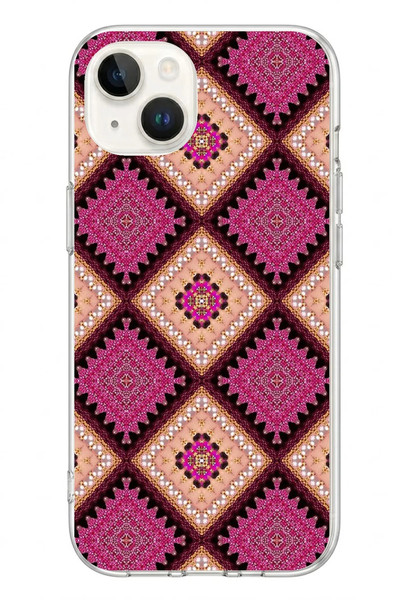 Le Balvo iPhone 13 - 14 Uyumlu Pembe Yavrusu Motifleri Baskılı Silikon Kılıf