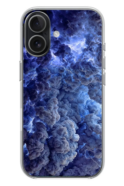 Le Balvo iPhone 17 Uyumlu Mor Bulutlar Baskılı Silikon Kılıf