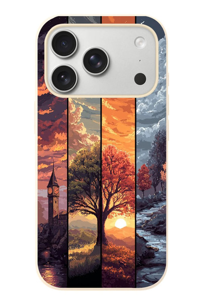 Le Balvo iPhone 17 Pro Uyumlu Sonbahar İlkbaharım Baskılı Silikon Kılıf