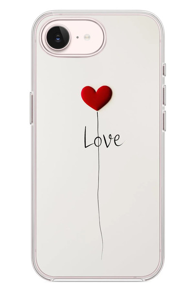 Le Balvo iPhone 17e Uyumlu Love Aşk Baskılı Silikon Kılıf