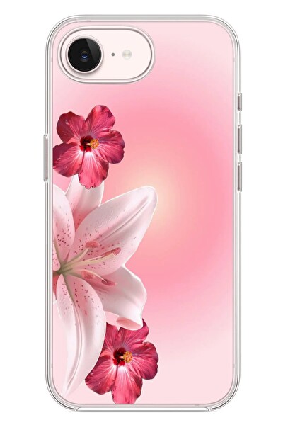 Le Balvo iPhone 17e Uyumlu Tematik Çiçek Baskılı Silikon Kılıf