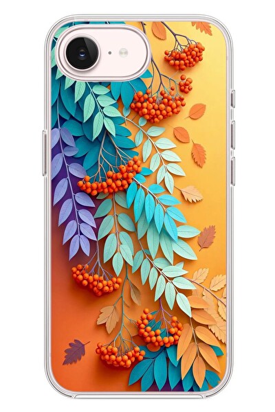 Le Balvo iPhone 17e Uyumlu Pastoral Çicekler Baskılı Silikon Kılıf
