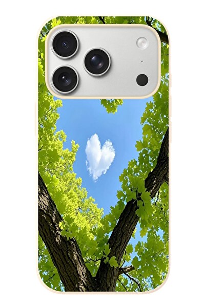 Le Balvo iPhone 17 Pro Uyumlu Kalpli Ağaç Baskılı Silikon Kılıf