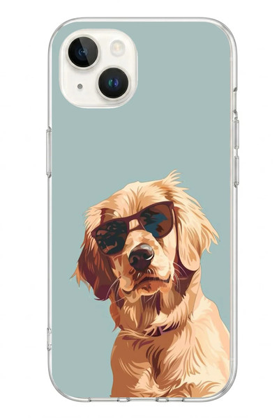 Le Balvo iPhone 13 - 14 Uyumlu Karizmatik Köpek Baskılı Silikon Kılıf