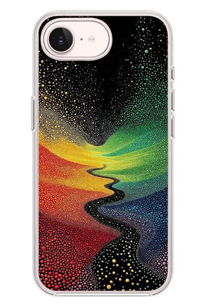 Le Balvo iPhone 17e Uyumlu Renkli Yollar Baskılı Silikon Kılıf