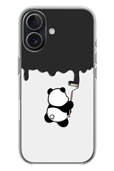 Le Balvo iPhone 17 Uyumlu Boyacı Panda Baskılı Silikon Kılıf