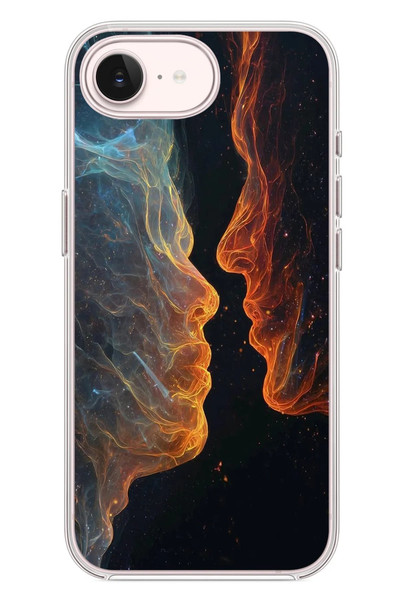 Le Balvo iPhone 17e Uyumlu Kavuşan Çizgiler Baskılı Silikon Kılıf