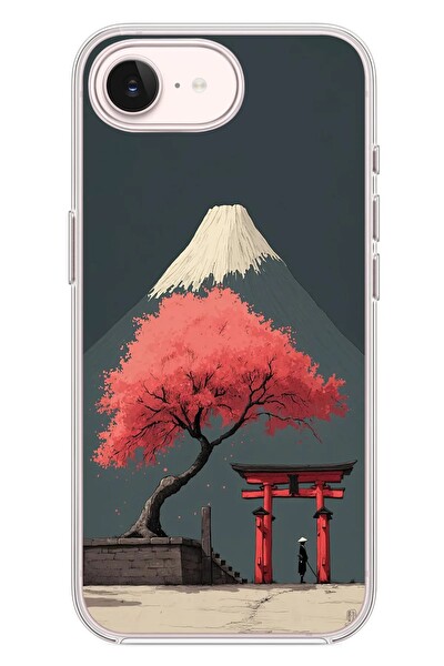 Le Balvo iPhone 17e Uyumlu Fuji Dağı Baskılı Silikon Kılıf