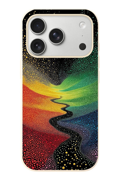 Le Balvo iPhone 17 Pro Uyumlu Renkli Yollar Baskılı Silikon Kılıf