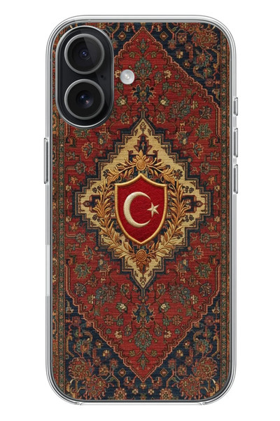 Le Balvo iPhone 17 Uyumlu Türkiye Bayraklı Halı Baskılı Silikon Kılıf