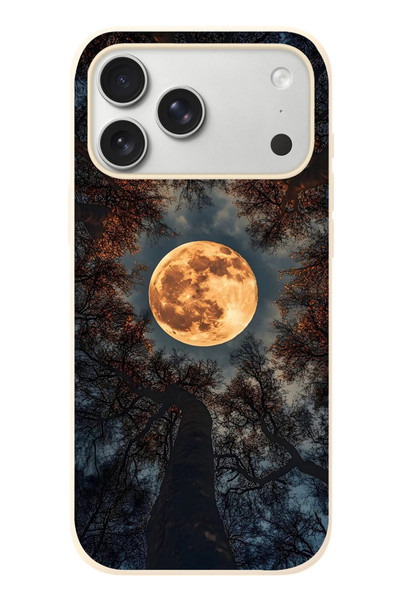 Le Balvo iPhone 17 Pro Max Uyumlu Ay Gökyüzü Baskılı Silikon Kılıf