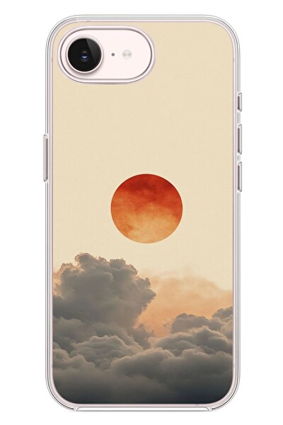 Le Balvo iPhone 17e Uyumlu Bulut ve Güneş Baskılı Silikon Kılıf