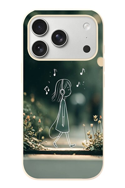 Le Balvo iPhone 17 Pro Uyumlu Neon Kız Çocugu Baskılı Silikon Kılıf