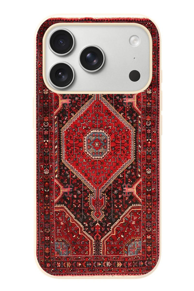 Le Balvo iPhone 17 Pro Uyumlu Anadolu Halısı Baskılı Silikon Kılıf