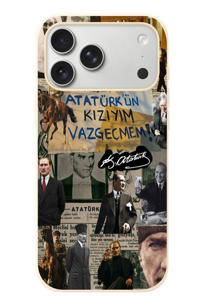 Le Balvo iPhone 17 Pro Max Uyumlu Ben Atatürk Kızıyım Baskılı Silikon Kılıf