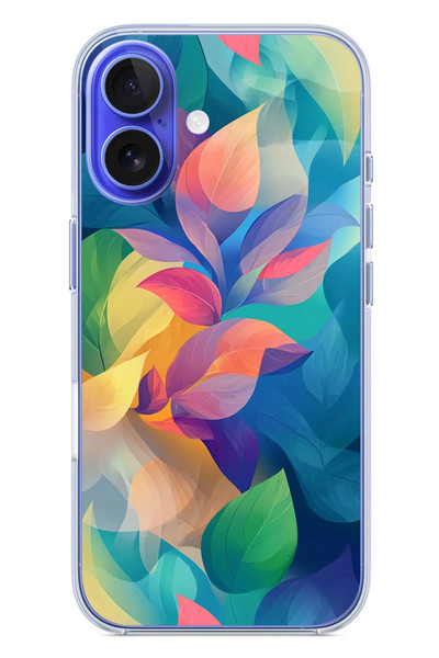 Le Balvo iPhone 16 Uyumlu Yumuşak Dalgalı Baskılı Silikon Kılıf