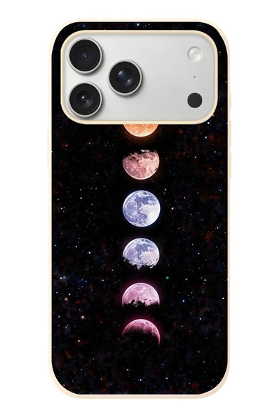 Le Balvo iPhone 17 Pro Max Uyumlu Tüm Gezegenler Baskılı Silikon Kılıf