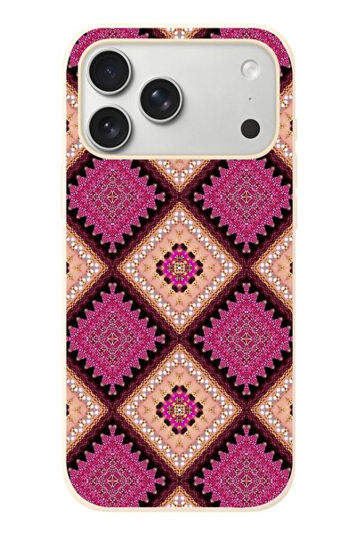 Le Balvo iPhone 17 Pro Max Uyumlu Pembe Yavrusu Motifleri Baskılı Silikon Kılıf