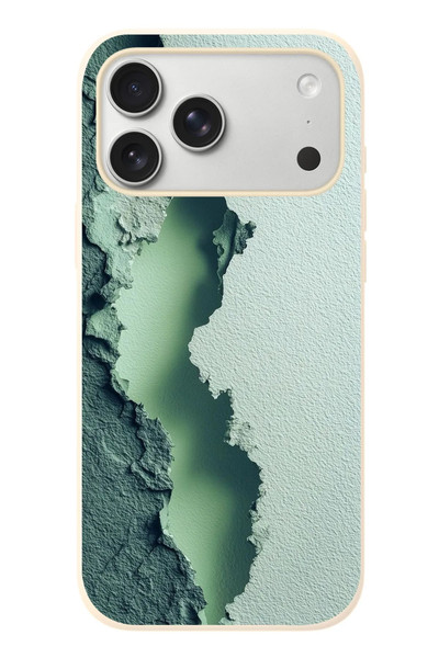 Le Balvo iPhone 17 Pro Max Uyumlu Koyu Yeşil İzler Baskılı Silikon Kılıf