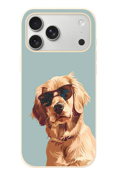 Le Balvo iPhone 17 Pro Max Uyumlu Karizmatik Köpek Baskılı Silikon Kılıf