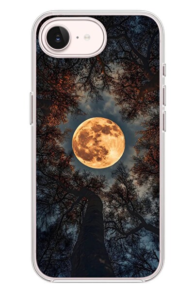 Le Balvo iPhone 17e Uyumlu Ay Gökyüzü Baskılı Silikon Kılıf