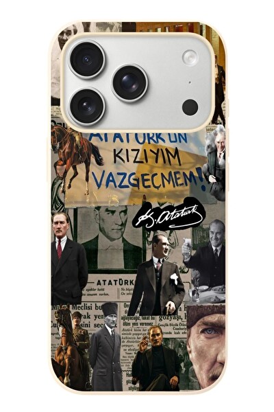Le Balvo iPhone 17 Pro Uyumlu Ben Atatürk Kızıyım Baskılı Silikon Kılıf