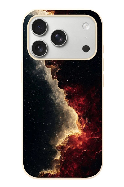 Le Balvo iPhone 17 Pro Uyumlu Uzay Boşluğu Baskılı Silikon Kılıf