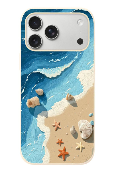 Le Balvo iPhone 17 Pro Max Uyumlu Deniz Yıldızı Tatilde Baskılı Silikon Kılıf