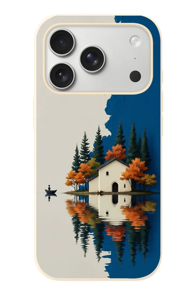 Le Balvo iPhone 17 Pro Uyumlu Sonbahar Evi Baskılı Silikon Kılıf