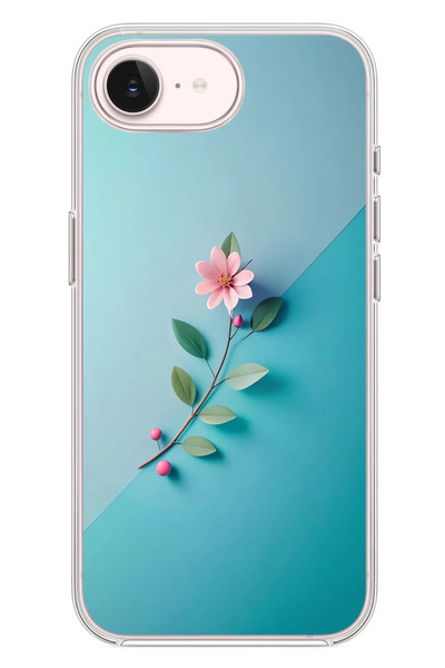 Le Balvo iPhone 17e Uyumlu Çiçeğin Pembesi Baskılı Silikon Kılıf