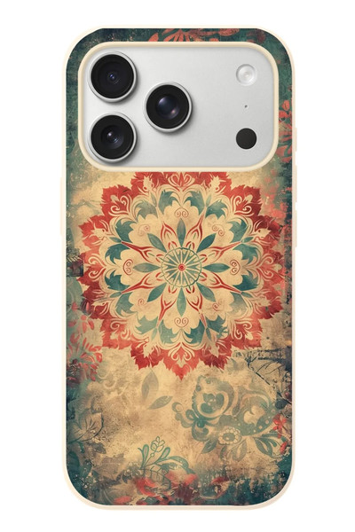 Le Balvo iPhone 17 Pro Uyumlu Ebru Çizgisel Baskılı Silikon Kılıf