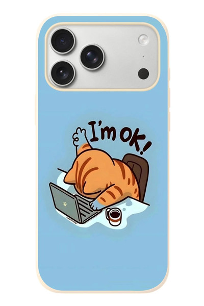 Le Balvo iPhone 17 Pro Max Uyumlu l'M Ok Baskılı Silikon Kılıf