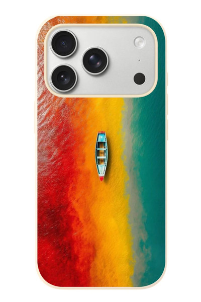 Le Balvo iPhone 17 Pro Uyumlu Rengarenk Tekne Baskılı Silikon Kılıf