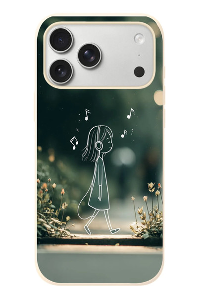 Le Balvo iPhone 17 Pro Max Uyumlu Neon Kız Çocugu Baskılı Silikon Kılıf