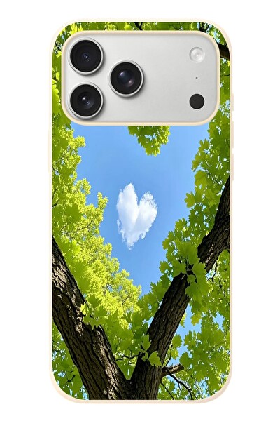 Le Balvo iPhone 17 Pro Max Uyumlu Kalpli Ağaç Baskılı Silikon Kılıf