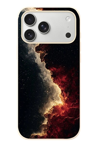 Le Balvo iPhone 17 Pro Max Uyumlu Uzay Boşluğu Baskılı Silikon Kılıf