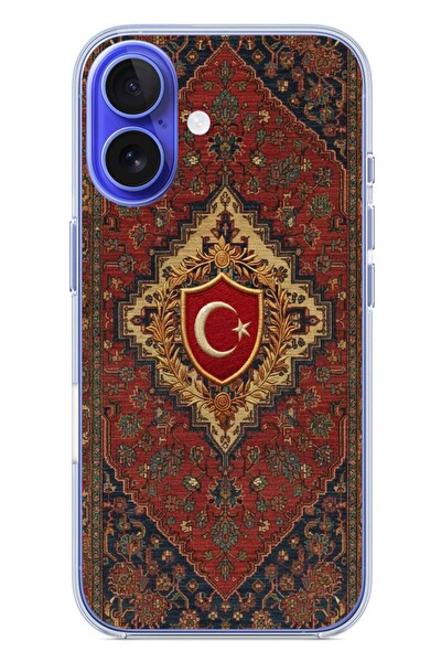 Le Balvo iPhone 16 Uyumlu Türkiye Bayraklı Halı Baskılı Silikon Kılıf