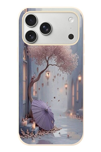 Le Balvo iPhone 17 Pro Max Uyumlu Mor Lamba Altı Baskılı Silikon Kılıf