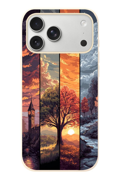 Le Balvo iPhone 17 Pro Max Uyumlu Sonbahar İlkbaharım Baskılı Silikon Kılıf
