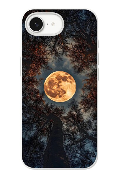 Le Balvo iPhone 16e Uyumlu Ay Gökyüzü Baskılı Silikon Kılıf