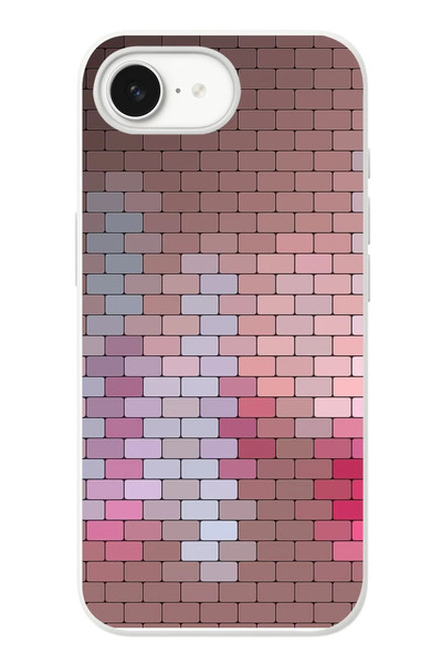 Le Balvo iPhone 16e Uyumlu Renkli Duvar Baskılı Silikon Kılıf