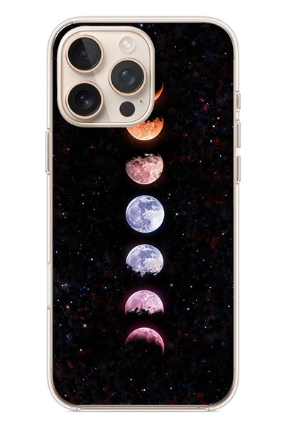 Le Balvo iPhone 16 Pro Max Uyumlu Tüm Gezegenler Baskılı Silikon Kılıf