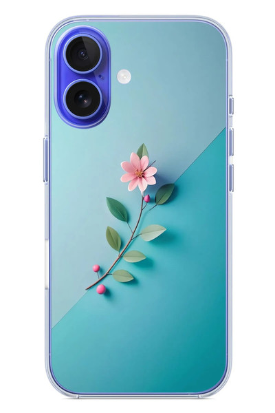Le Balvo iPhone 16 Uyumlu Çiçeğin Pembesi Baskılı Silikon Kılıf