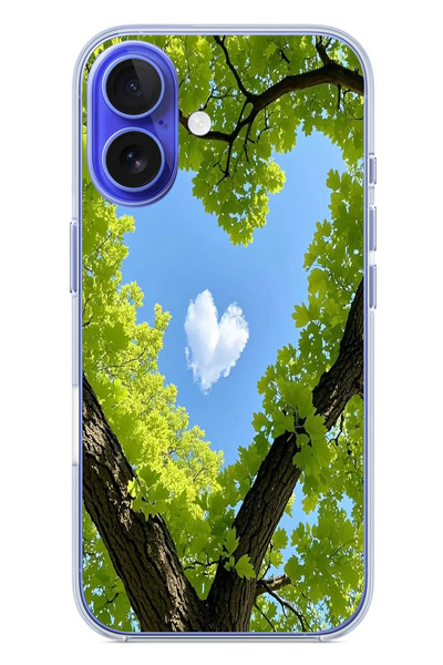 Le Balvo iPhone 16 Uyumlu Kalpli Ağaç Baskılı Silikon Kılıf
