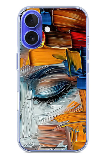 Le Balvo iPhone 16 Uyumlu Göz Boyama Fırçaları Baskılı Silikon Kılıf