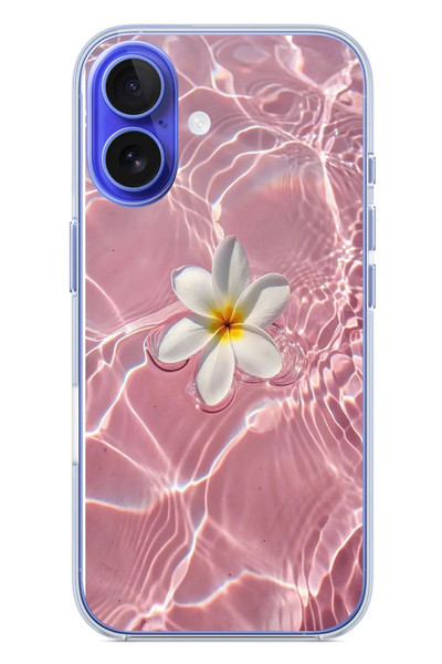 Le Balvo iPhone 16 Uyumlu Dalgalı Papatya Baskılı Silikon Kılıf