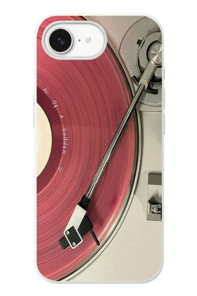 Le Balvo iPhone 16e Uyumlu Pembe Plak Baskılı Silikon Kılıf